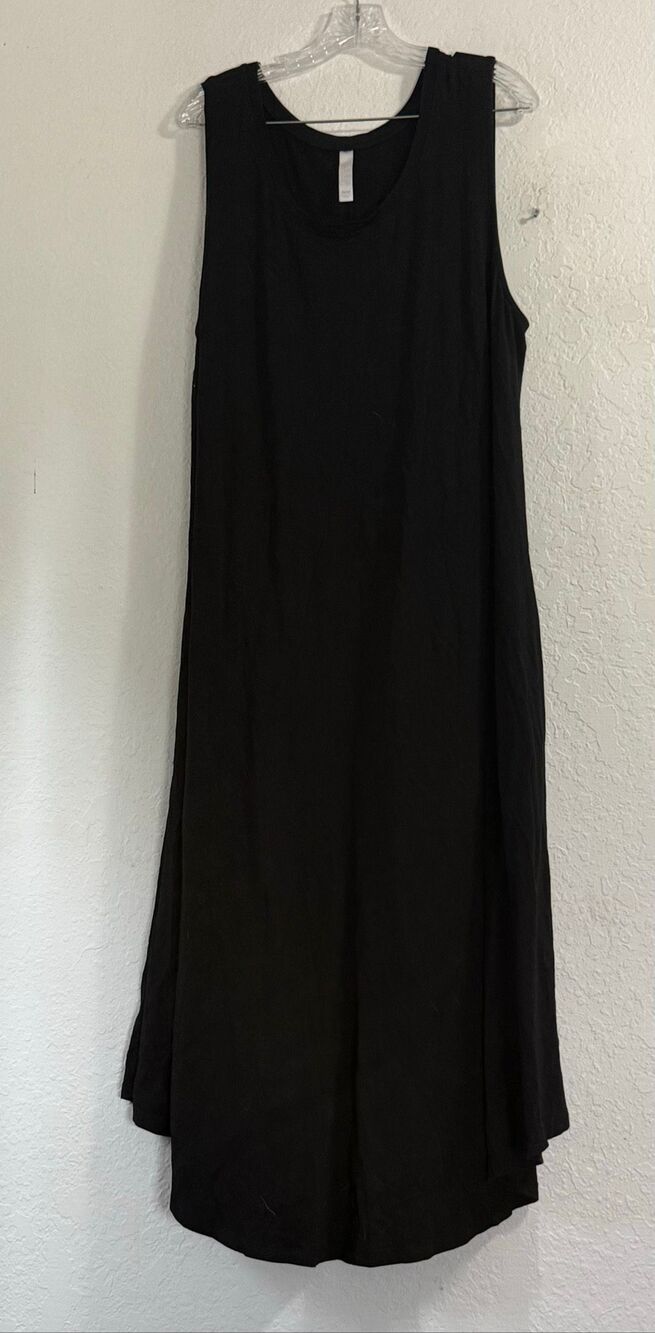 Sleep by cacique black maxi sleeveless nightgown pajamas 22 24